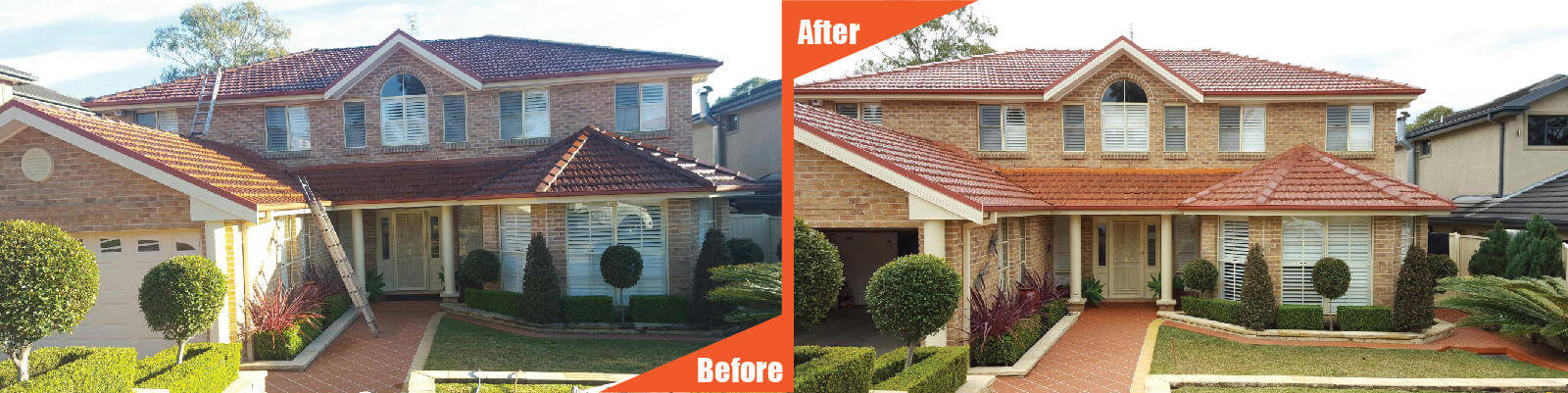 roof cleaning services before and after